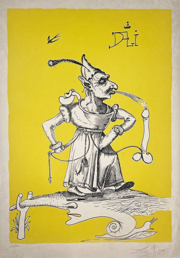 Litografia Dali - Les Songes Drôlatiques de Pantagruel, Planche X