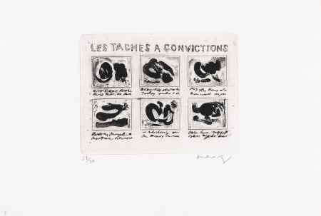 Acquaforte Alechinsky - Les taches à convictions