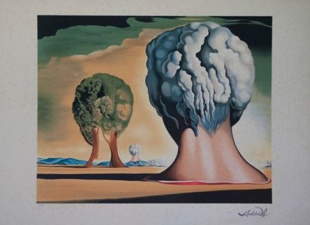 Litografia Dali - Les trois sphinx de Bikini