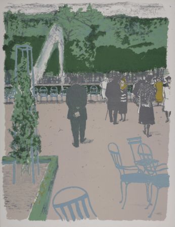 Litografia Brianchon - Les Tuileries, 1962
