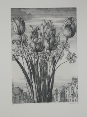 Acquaforte Desmazières - Les tulipes