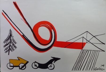 Litografia Calder - Les voitures