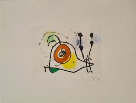 Acquaforte E Acquatinta Miró - L'escargot enjoué 