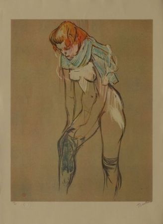 Litografia Toulouse-Lautrec - L'Essayage des bas I