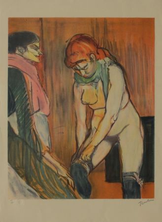 Litografia Toulouse-Lautrec - L'Essayage des bas II