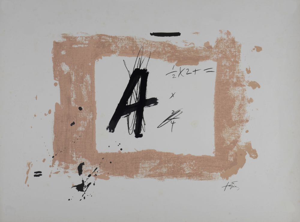 Litografia Tàpies - Lette A, 1976