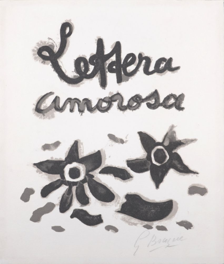 Litografia Braque - Lettera Amorosa - Hand-signed