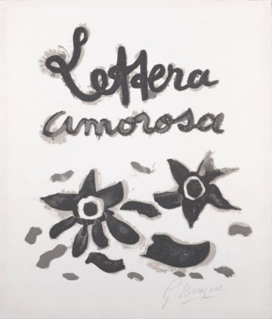 Litografia Braque - Lettera Amorosa - Hand-signed