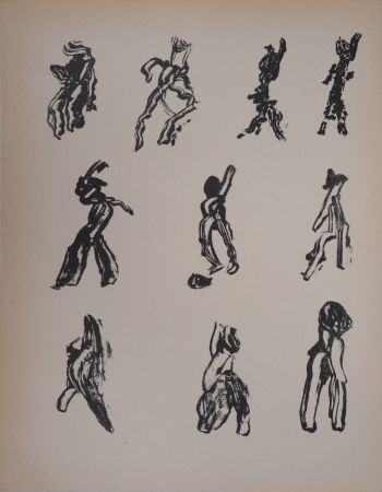 Litografia Michaux - Lettrisme, dix figures