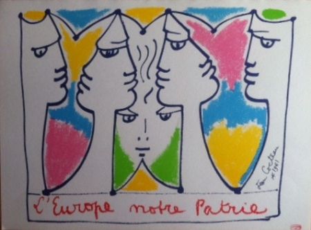Litografia Cocteau - L'Europe