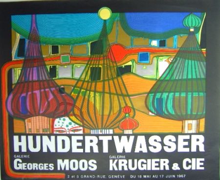 Litografia Hundertwasser - L'Expulsion
