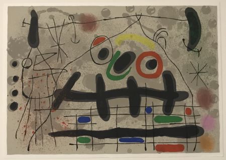 Litografia Miró - Lezard aux Plumes d'or (M.461)