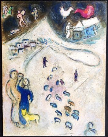 Litografia Chagall - L'HIVER (Winter from Daphnis & Chloé. 1961)