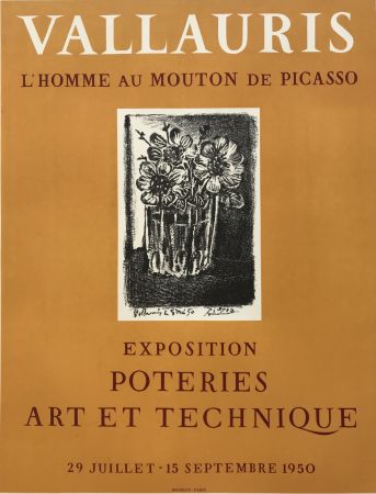 Litografia Picasso - L'Homme au Mouton de Picasso - Vallauris
