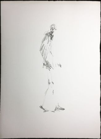 Litografia Giacometti - L'HOMME QUI MARCHE. Lithographie pour 