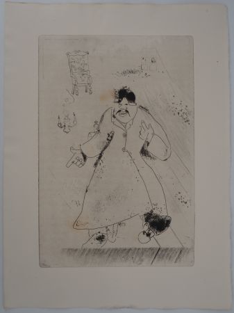 Incisione Chagall - L'hôte (L'intendant)