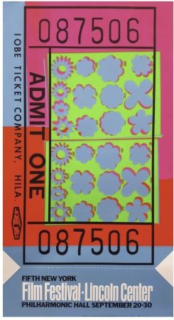Serigrafia Warhol - Lincoln Centre Ticket