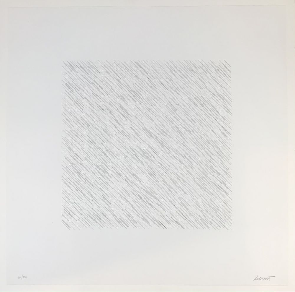 Litografia Lewitt - Lines of One Inch Four Directions Four Colors