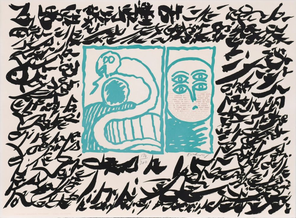 Linoincisione Alechinsky - Linolog II
