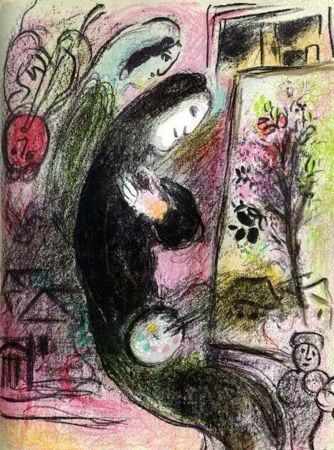 Litografia Chagall - L'Inspire M. 398