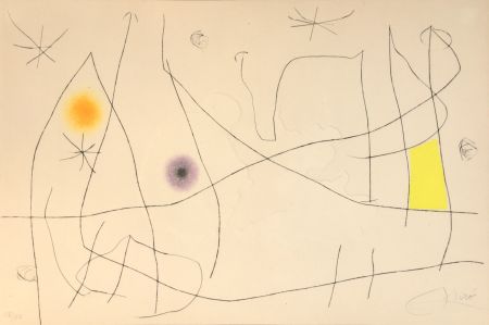 Incisione Miró - L'Issue dérobée, 1974 - Hand-signed & numbered