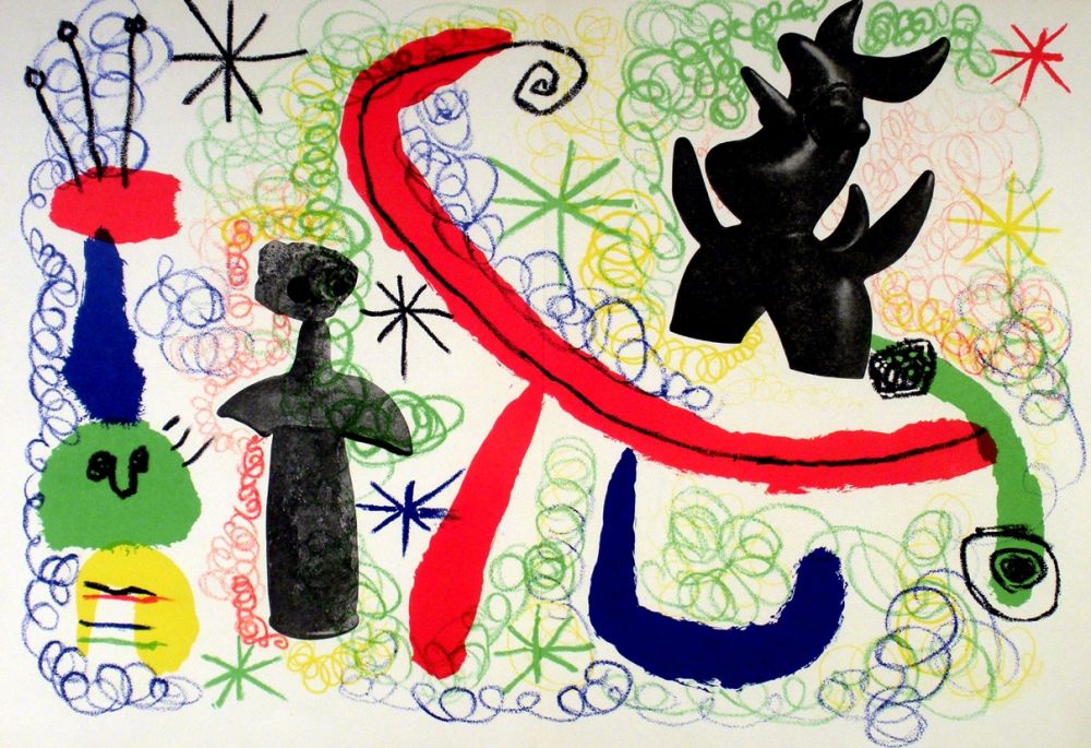 Litografia Miró - Litho 1950