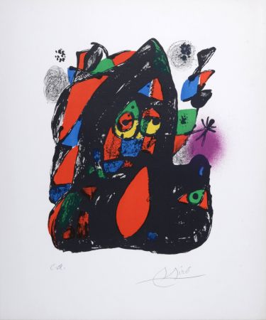 Litografia Miró - Lithographie IV, 1981 - Hand-signed