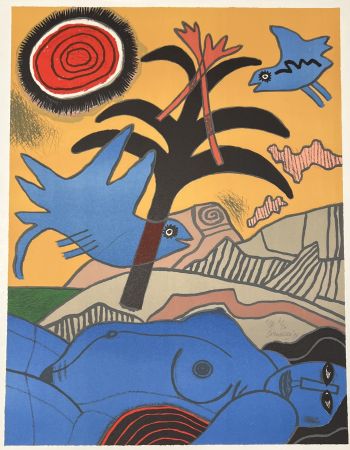 Litografia Corneille - Lithographie Le Palmier, 1993