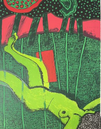 Litografia Corneille - Lithographie, Le tapis rouge, 1973
