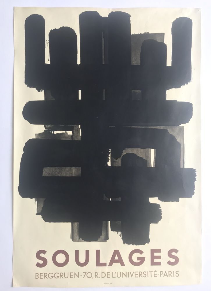 Litografia Soulages - Lithographie n°3 / Galerie Berggruen