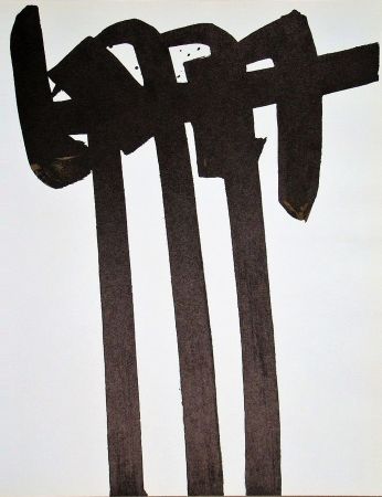 Litografia Soulages - Lithographie n° 28 - Lithographie originale pour XXe Siècle (1970)