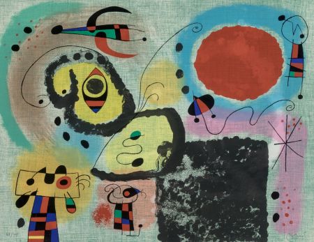 Litografia Miró - Lithographie pour le Centenaire de L'Imprimerie Mourlot