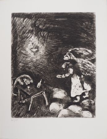 Incisione Chagall - L'ivrogne et sa femme