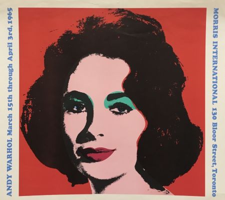 Serigrafia Warhol - Liz Taylor - Morris International, Toronto Exhibition Poster