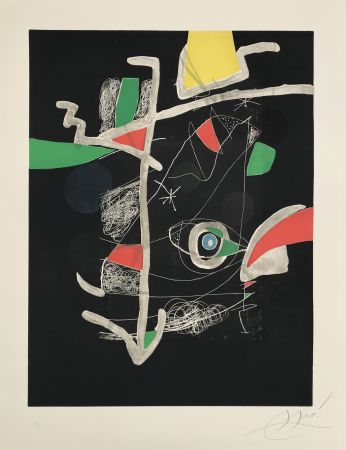 Acquaforte E Acquatinta Miró - L'Libre dels Sis Sentits VI (Book of the Six Senses)