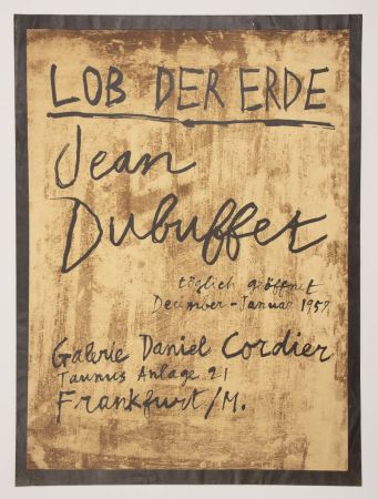 Litografia Dubuffet - LOB DER ERDE.