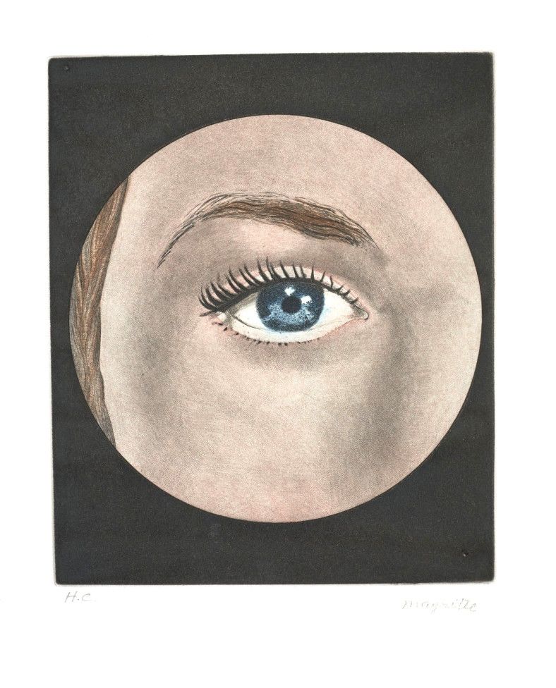 Acquaforte E Acquatinta Magritte - L'oeil - 1968
