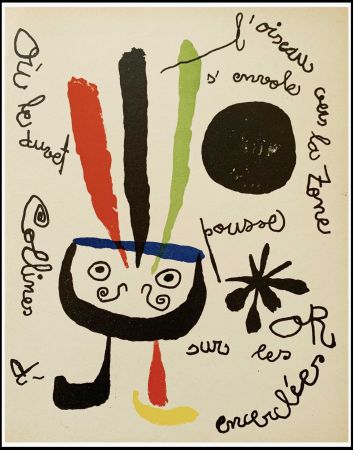 Litografia Miró - L'OISEAU