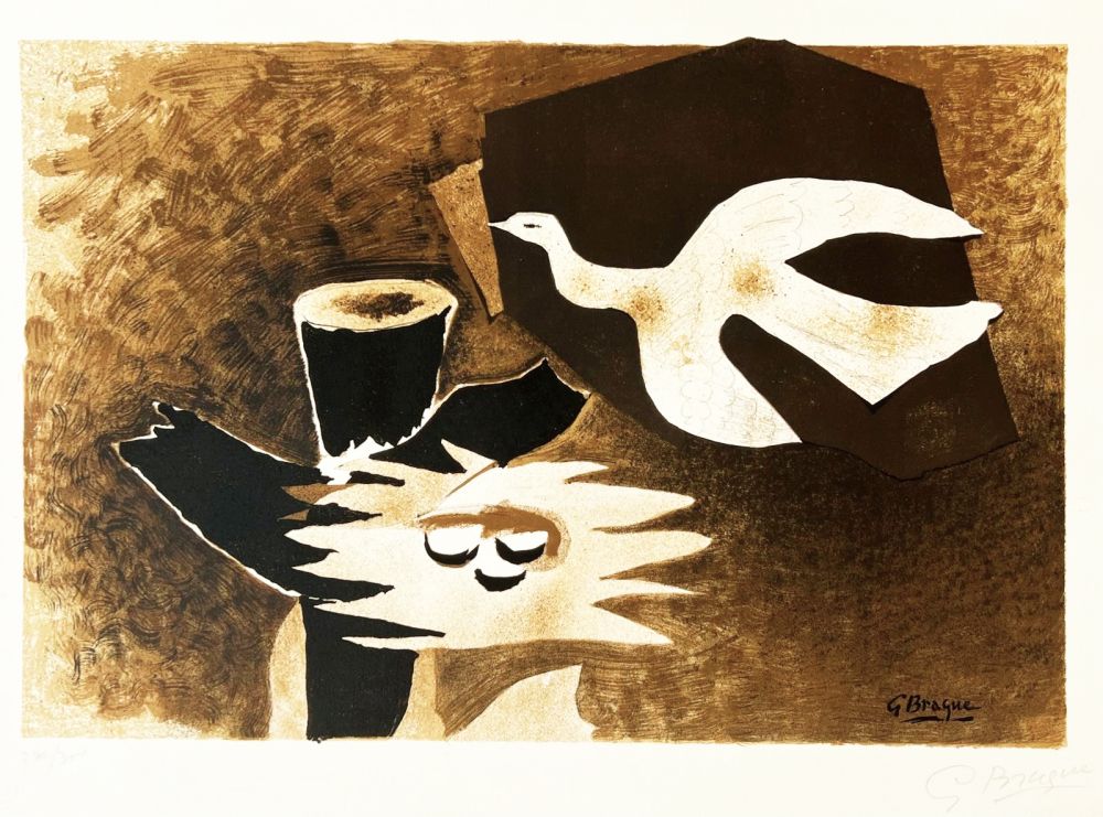 Litografia Braque - L'oiseau et son nid 