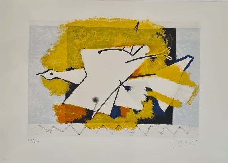 Litografia Braque - L'oiseau jaune 