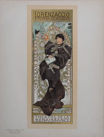 Litografia Mucha - Lorenzaccio, Les Maitres de L’Affiche, 1898