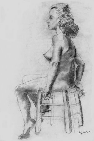 Litografia Bonabel - Louis-Ferdinand Céline - Litographie Originale / Original Lithograph - Nu Feminin / Female Nude - 1938