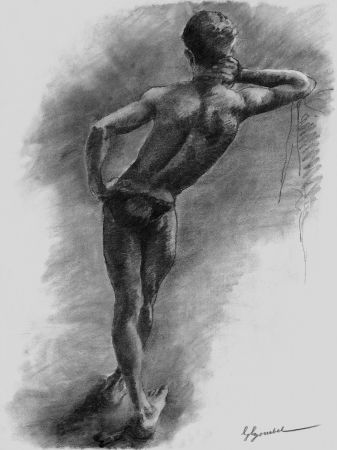 Litografia Bonabel - Louis-Ferdinand Céline - Litographie Originale / Original Lithograph - Nu Masculin / Male Nude 1938