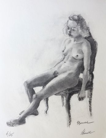 Litografia Bonabel - Louis-Ferdinand Céline - Nu Feminin - Teen Nude - 1938