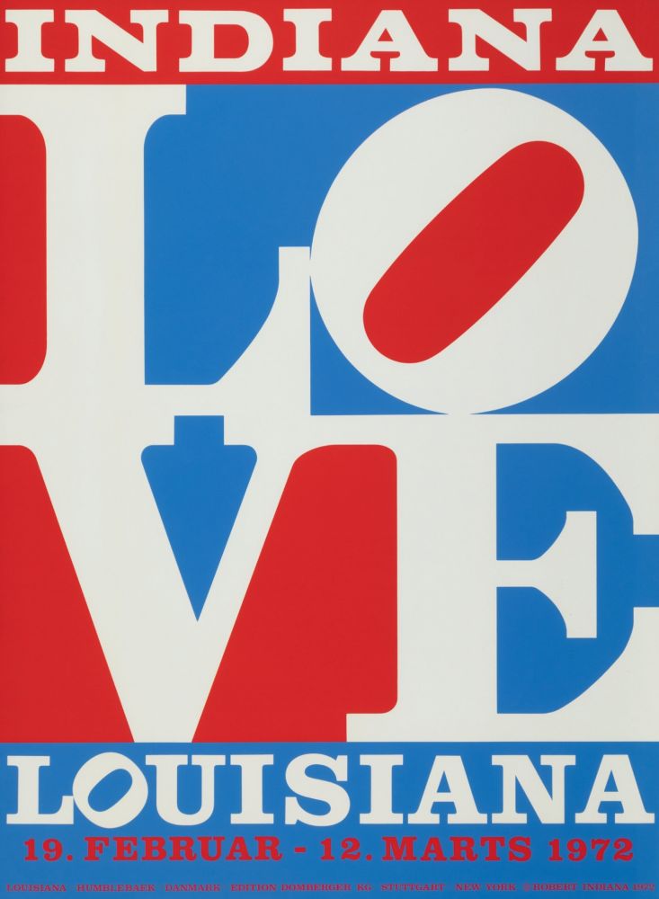 Litografia Indiana - Louisiana, LOVE Exhibition poster, 1972 