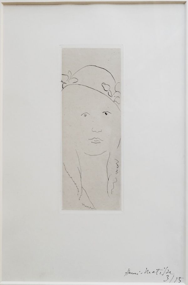 Incisione Matisse - Loulou au chapeau fleuri