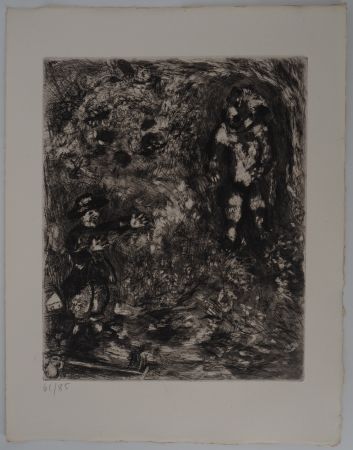 Incisione Chagall - L'ours et le jardinier (L'ours et l'amateur de jardins)