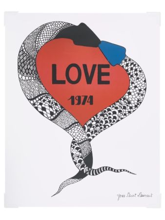 Manifesti Saint Laurent - Love 1974