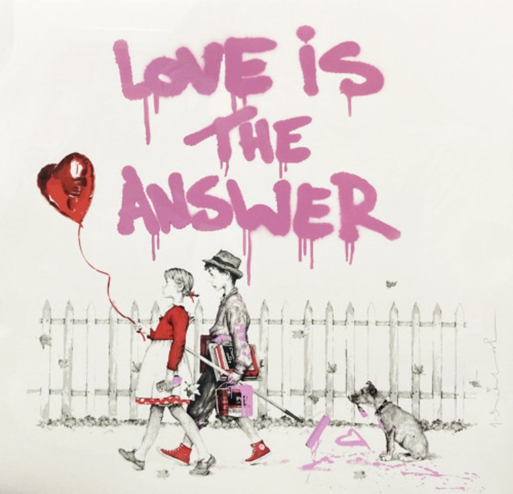 Serigrafia Mr Brainwash - Love is the Answer (Pink)