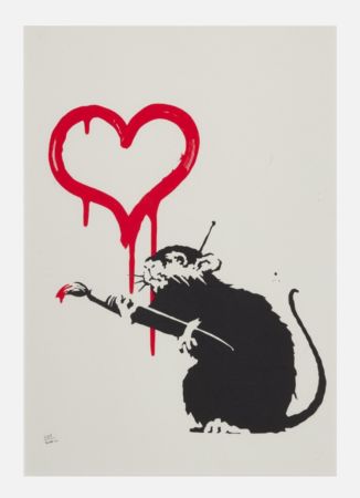 Serigrafia Banksy - Love Rat